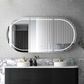 Bondi 1800mm Black Oak Wall Hung Curve Vanity