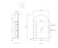 Archie 900mm Black Oak Shaving Cabinet