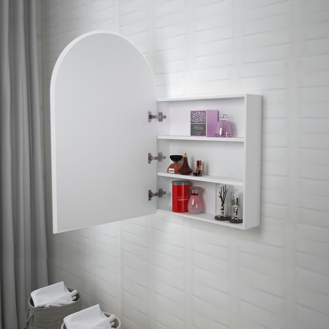 Archie 900mm White Shaving Cabinet