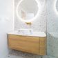 Bondi 1200mm Natural Oak Wall Hung Curve Vanity