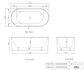 Attica Noosa Fluted 1700 Gloss White Bath