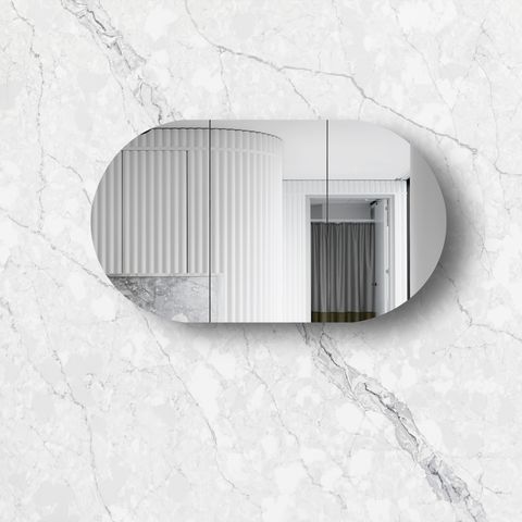 Bondi 1500x900 White Shaving Cabinet