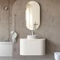 Bondi 750mm Satin White Fluted Wall Hung Curve Vanity (12TH & NTH Only)