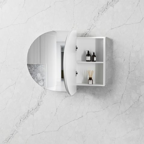 Bondi 900x600 White Shaving Cabinet