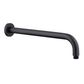 Pavia 400mm Matte Black Straight Wall Arm Round