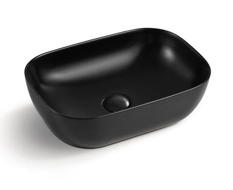 Artis O'96 455x325x135 Matte Black Oval Basin Ultra Slim