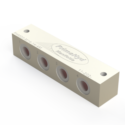 4 STATION JUNCTION MANIFOLD, TWO OPPOSITE SIDES (180°), M14 SIDE