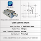 PHYD081, O/CENTRE VALVE, SAE 3000/6000 1", 400 LPM, 420 BAR,  90DEG