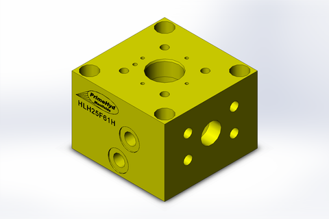 LOGIC HOUSING, SAE 61 Flange Ports, STEEL - 350 BAR, NG Size: 25