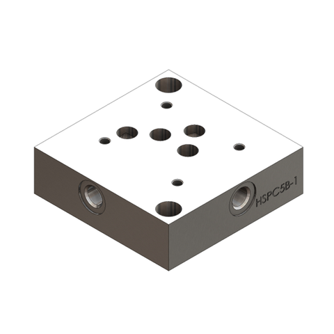 CETOP5, SUBPLATES, BOTTOM PORTED G1/2 BSPP WITH TEST POINTS G1/4 BSPP, STEEL - 350 BAR