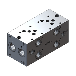 MANIFOLD CETOP5 INDEPENDENT STEEL; 2 STATIONS; TWO C10-2 RELIEF CAVITIES