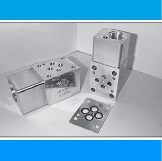 CETOP3, SANDWICH BODIES, A or B PORT INTERRUPT, STEEL - 350 BAR