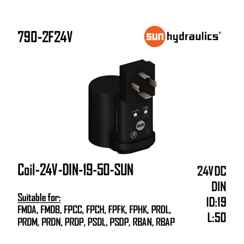 Coil-24V-DIN-16-50-SUN (FMDA, FMDB, FPCC, FPCH, FPFK, FPHK, PRDL, PRDM, PRDN, PRDP, PSDL, PSDP, RBAN, RBAP)