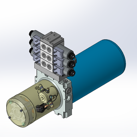 12v DC 7L/min 10-170bar 2.8L ROUND tank / horizontal mount / 3 x valve