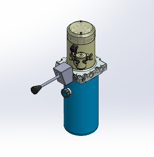 12v DC 7L/min 10-170bar 2.8L ROUND tank / vertical mount / manual valve