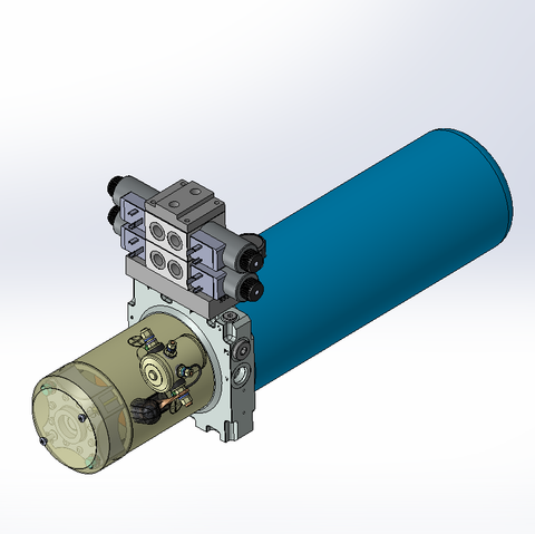 12v DC 7L/min 10-170bar 4.2L ROUND tank / horizontal mount / 2 x valve