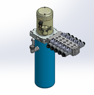 12v DC 7L/min 10-170bar 4.2L ROUND tank / vertical mount / 5 x valve