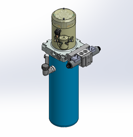 12v DC 7L/min 10-170bar 4.2L ROUND tank / vertical mount / 1 x valve