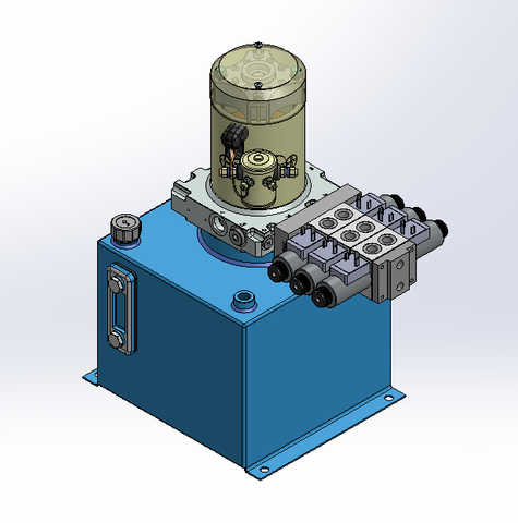 12v DC 7L/min 10-170bar 12.0L SQUARE tank / vertical mount / 3 x valve