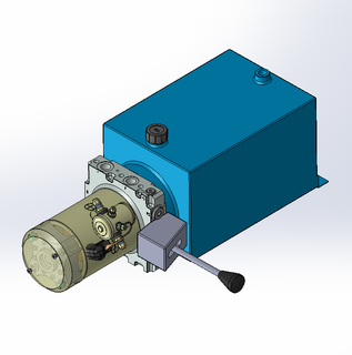 12v DC 7L/min 10-170bar 10.0L SQUARE tank / horizontal mount / manual valve