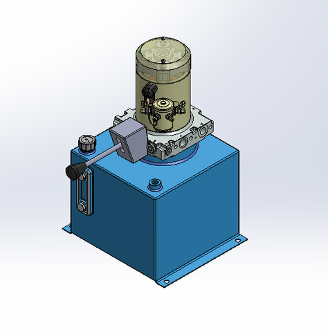 12v DC 7L/min 10-170bar 12.0L SQUARE tank / vertical mount / manual valve