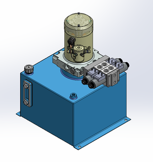 12v DC 7L/min 10-170bar 18.0L SQUARE tank / vertical mount / 2 x valve