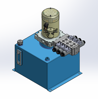 12v DC 7L/min 10-170bar 18.0L SQUARE tank / vertical mount / 3 x valve