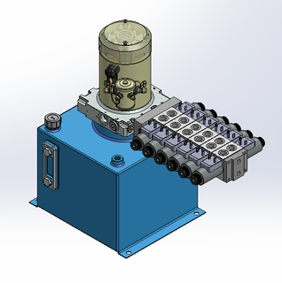 12v DC 7L/min 10-170bar 12.0L SQUARE tank / vertical mount / 6 x valve