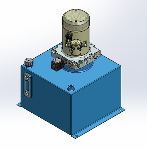 12v DC 7L/min 10-170bar 18.0L SQUARE tank / vertical mount / lowering solenoid valve