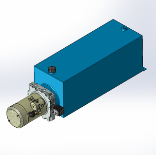 12v DC 7L/min 10-170bar 20.0L SQUARE tank / horizontal mount / lowering solenoid valve