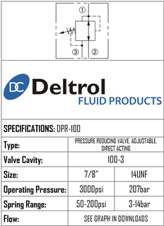 DPR-100-N-S-2 PRESSURE REDUCING CARTRIDGE