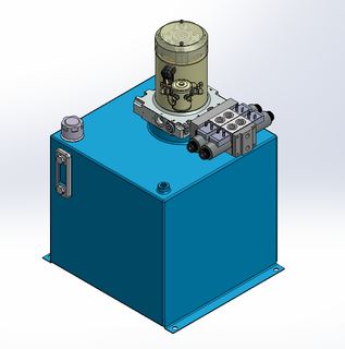 12v DC 7L/min 10-170bar 36.0L SQUARE tank / vertical mount / 2 x valve