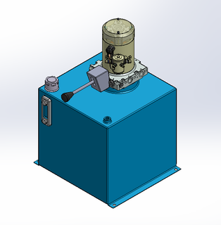 12v DC 7L/min 10-170bar 36.0L SQUARE tank / vertical mount / manual valve