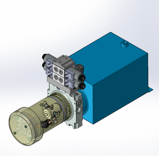 12v DC FAN ASSISTED 7L/min 10-170bar 10.0L SQUARE tank / horizontal mount / 2 x valve