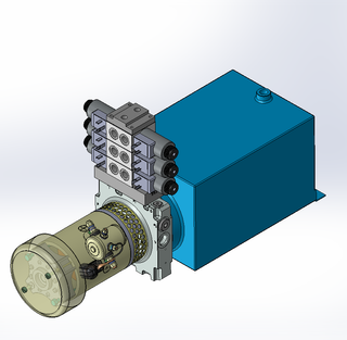 12v DC FAN ASSISTED 7L/min 10-170bar 10.0L SQUARE tank / horizontal mount / 3 x valve