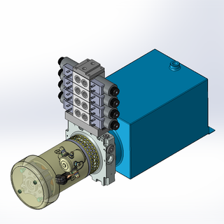 12v DC FAN ASSISTED 7L/min 10-170bar 10.0L SQUARE tank / horizontal mount / 4 x valve