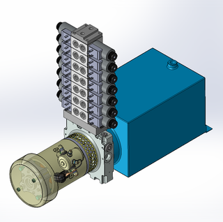 12v DC FAN ASSISTED 7L/min 10-170bar 10.0L SQUARE tank / horizontal mount / 7 x valve