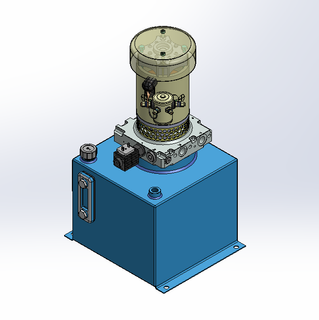 12v DC FAN ASSISTED 7L/min 10-170bar 12.0L SQUARE tank / vertical mount / lowering solenoid valve