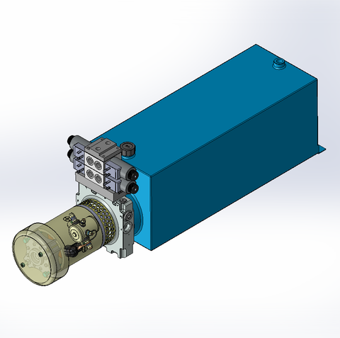 12v DC FAN ASSISTED 7L/min 10-170bar 20.0L SQUARE tank / horizontal mount / 2 x valve