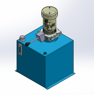 12v DC FAN ASSISTED 7L/min 10-170bar 36.0L SQUARE tank / vertical mount / manual valve