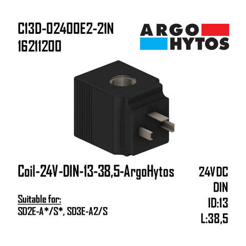 Coil-24V-DIN-13-38,5-ArgoHytos (SD2E-A*/S*, SD3E-A2/S)