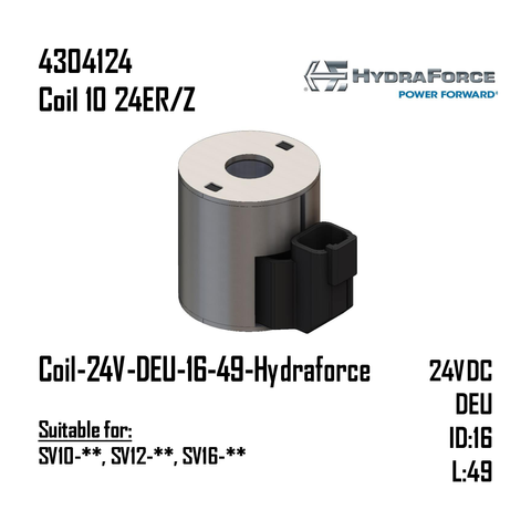 Coil-24V-DEU-16-49-Hydraforce (SV10-**, SV12-**, SV16-**)