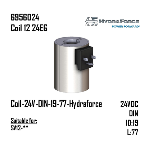Coil-12V-DIN-19-77-Hydraforce (SV12-**))