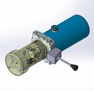 24v DC FAN ASSISTED 7L/min 10-200bar 2.8L ROUND tank / horizontal mount / manual valve