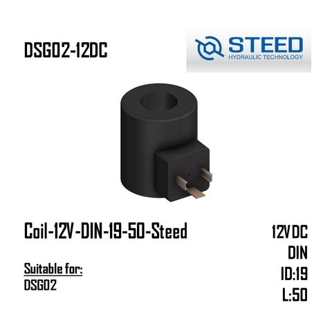 Coil-12V-DIN-20-59-Steed (DSG02-12DC)
