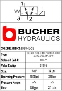 EMDV-10-N-3B-0-00 ELECTRO MAG DIRECTIONAL VALVE - 10