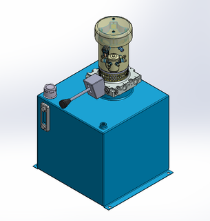 24v DC FAN ASSISTED 7L/min 10-200bar 36.0L SQUARE tank / vertical mount / manual valve