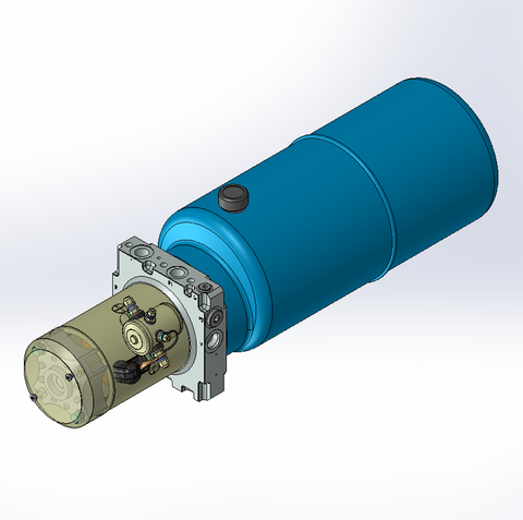 12v DC 7L/min 10-170bar 9.0L ROUND tank / horizontal mount