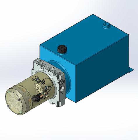 12v DC 7L/min 10-170bar 10.0L SQUARE tank / horizontal mount