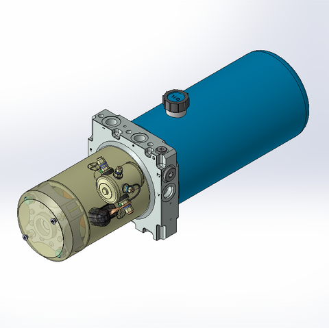 12v DC 7L/min 10-170bar 2.8L ROUND tank / horizontal mount